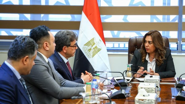 وزيرة التنمية المحلية تناقش ملفات مشتركة مع نقيب الأطباء البيطريين