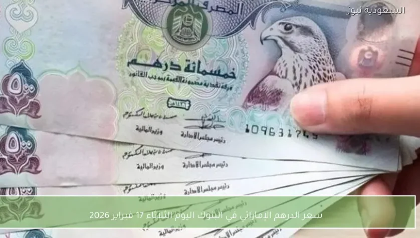 سعر الدرهم الإماراتي في البنوك اليوم الثلاثاء 17 فبراير 2026