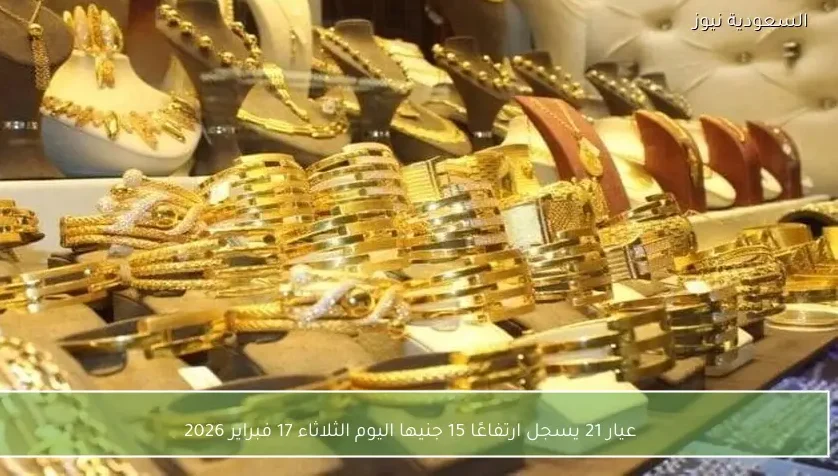 عيار 21 يسجل ارتفاعًا 15 جنيها اليوم الثلاثاء 17 فبراير 2026