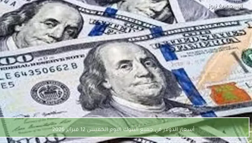 أسعار الدولار في جميع البنوك اليوم الخميس 12 فبراير 2026