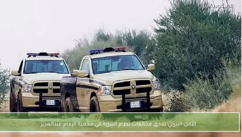 الأمن البيئي يلاحق مخالفات نظام البيئة في محمية الإمام عبدالعزيز