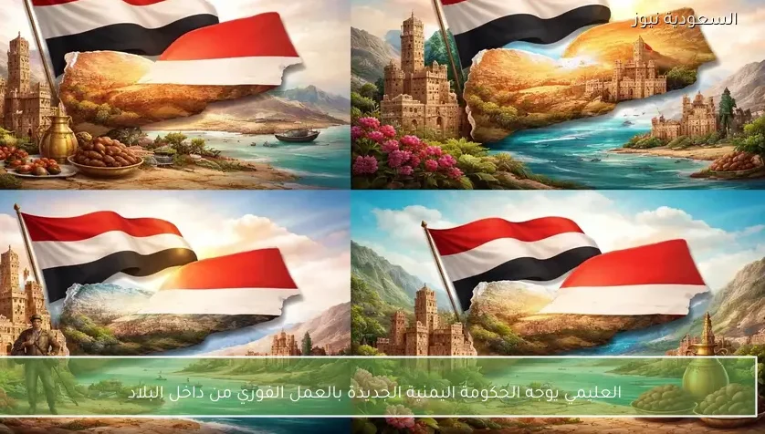 العليمي يوجه الحكومة اليمنية الجديدة بالعمل الفوري من داخل البلاد