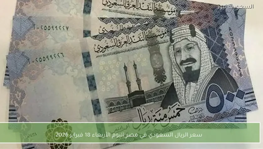 سعر الريال السعودي في مصر اليوم الأربعاء 18 فبراير 2026