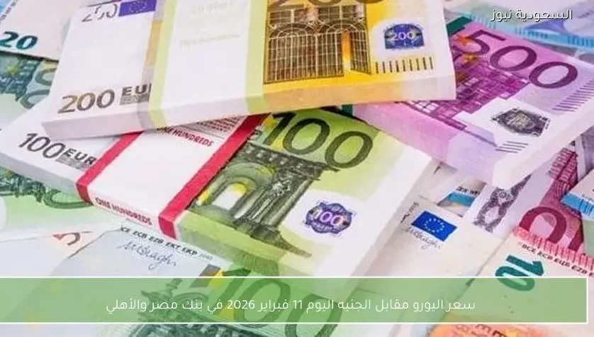 سعر اليورو مقابل الجنيه اليوم 11 فبراير 2026 في بنك مصر والأهلي