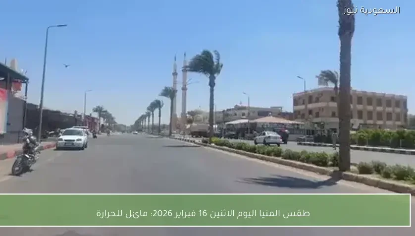 طقس المنيا اليوم الاثنين 16 فبراير 2026: مائل للحرارة