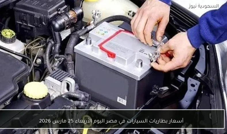 أسعار بطاريات السيارات في مصر اليوم الأربعاء 25 مارس 2026