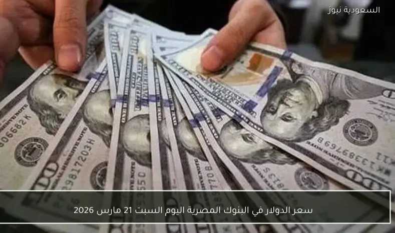 سعر الدولار في البنوك المصرية اليوم السبت 21 مارس 2026