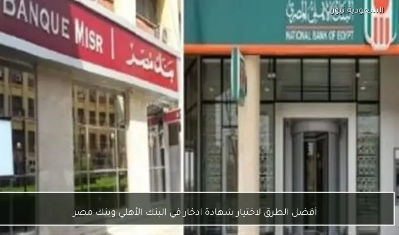 أفضل الطرق لاختيار شهادة ادخار في البنك الأهلي وبنك مصر